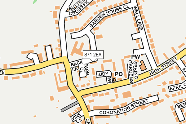 S71 2EA map - OS OpenMap – Local (Ordnance Survey) S71 2EA map - OS OpenMap – Local (Ordnance Survey)