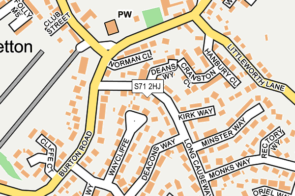 S71 2HJ map - OS OpenMap – Local (Ordnance Survey) S71 2HJ map - OS OpenMap – Local (Ordnance Survey)