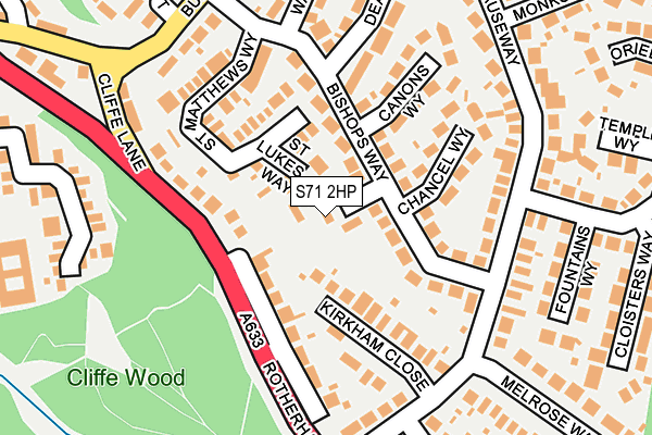 S71 2HP map - OS OpenMap – Local (Ordnance Survey) S71 2HP map - OS OpenMap – Local (Ordnance Survey)