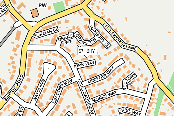S71 2HY map - OS OpenMap – Local (Ordnance Survey) S71 2HY map - OS OpenMap – Local (Ordnance Survey)