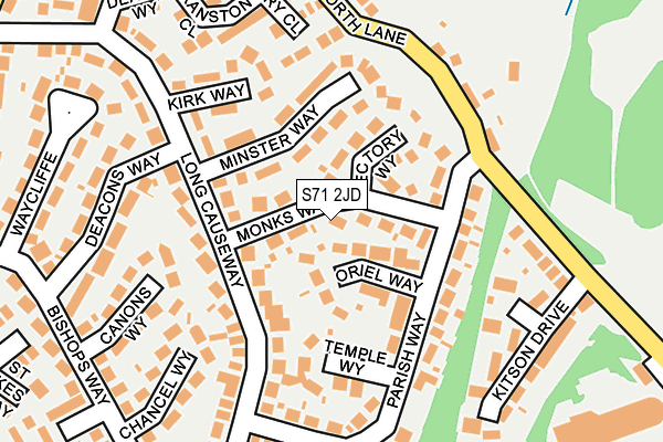 S71 2JD map - OS OpenMap – Local (Ordnance Survey) S71 2JD map - OS OpenMap – Local (Ordnance Survey)