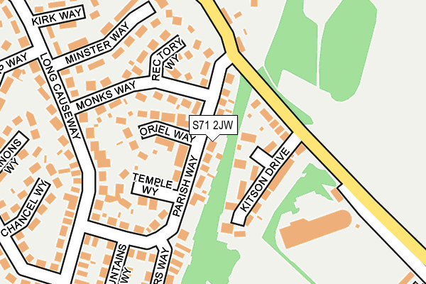 S71 2JW map - OS OpenMap – Local (Ordnance Survey) S71 2JW map - OS OpenMap – Local (Ordnance Survey)