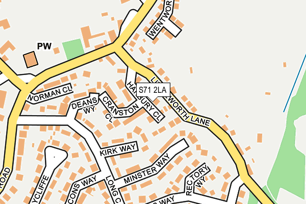 S71 2LA map - OS OpenMap – Local (Ordnance Survey) S71 2LA map - OS OpenMap – Local (Ordnance Survey)