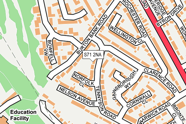 S71 2NA map - OS OpenMap – Local (Ordnance Survey) S71 2NA map - OS OpenMap – Local (Ordnance Survey)