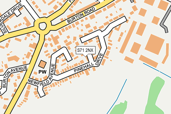 S71 2NX map - OS OpenMap – Local (Ordnance Survey) S71 2NX map - OS OpenMap – Local (Ordnance Survey)