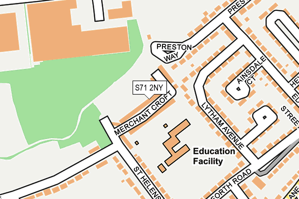 S71 2NY map - OS OpenMap – Local (Ordnance Survey) S71 2NY map - OS OpenMap – Local (Ordnance Survey)