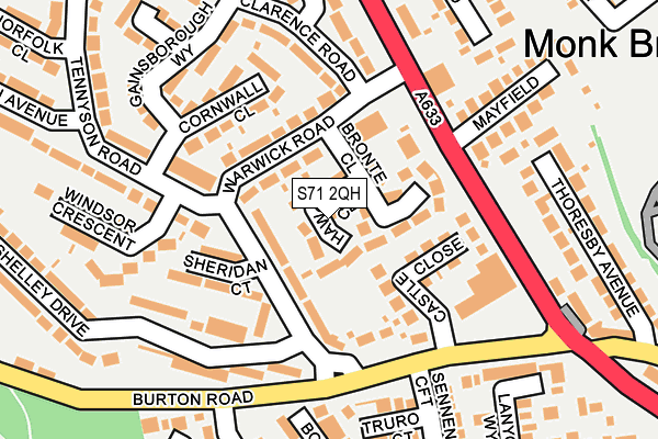 S71 2QH map - OS OpenMap – Local (Ordnance Survey) S71 2QH map - OS OpenMap – Local (Ordnance Survey)