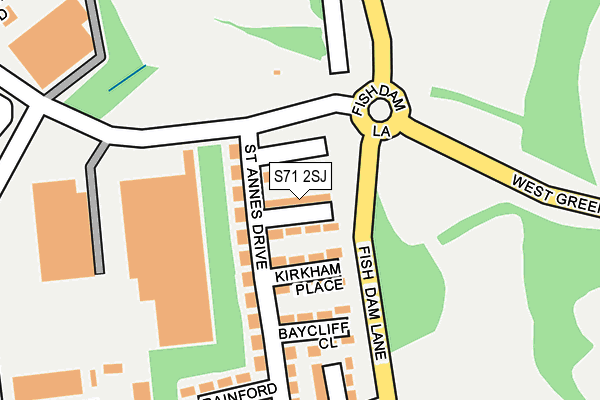 S71 2SJ map - OS OpenMap – Local (Ordnance Survey) S71 2SJ map - OS OpenMap – Local (Ordnance Survey)