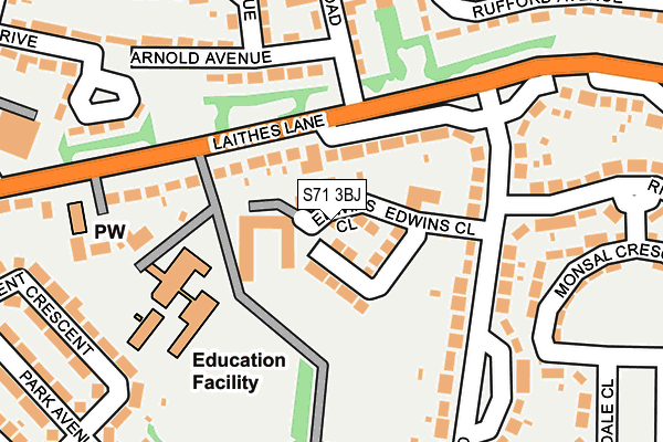 S71 3BJ map - OS OpenMap – Local (Ordnance Survey) S71 3BJ map - OS OpenMap – Local (Ordnance Survey)