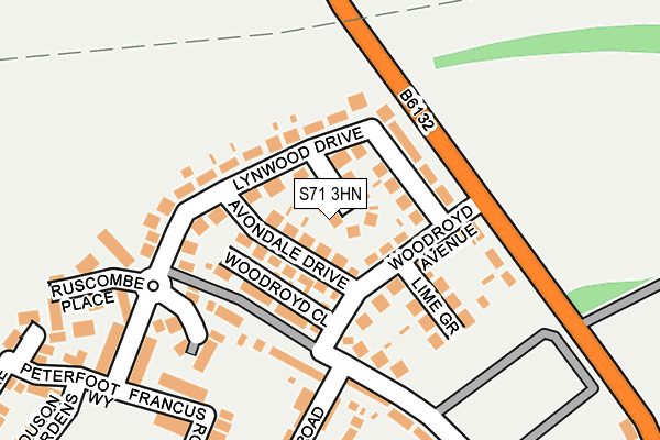 S71 3HN map - OS OpenMap – Local (Ordnance Survey) S71 3HN map - OS OpenMap – Local (Ordnance Survey)