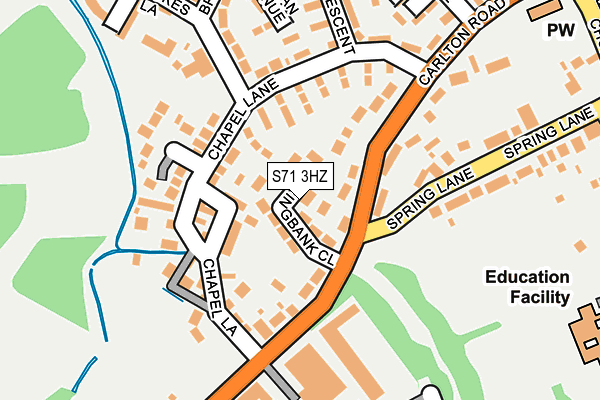 S71 3HZ map - OS OpenMap – Local (Ordnance Survey) S71 3HZ map - OS OpenMap – Local (Ordnance Survey)