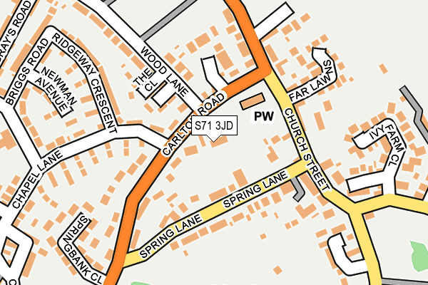 S71 3JD map - OS OpenMap – Local (Ordnance Survey) S71 3JD map - OS OpenMap – Local (Ordnance Survey)