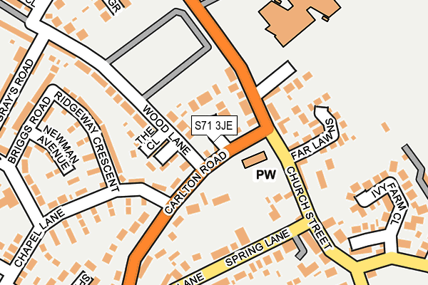 S71 3JE map - OS OpenMap – Local (Ordnance Survey) S71 3JE map - OS OpenMap – Local (Ordnance Survey)