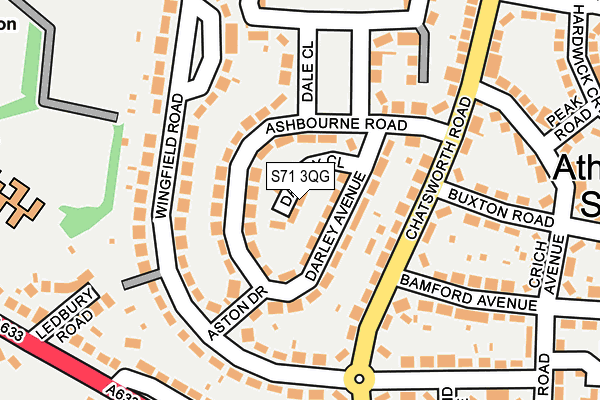 S71 3QG map - OS OpenMap – Local (Ordnance Survey) S71 3QG map - OS OpenMap – Local (Ordnance Survey)