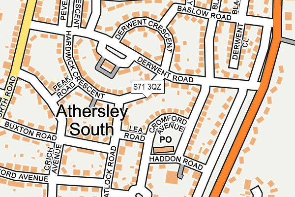 S71 3QZ map - OS OpenMap – Local (Ordnance Survey) S71 3QZ map - OS OpenMap – Local (Ordnance Survey)