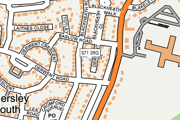 S71 3RQ map - OS OpenMap – Local (Ordnance Survey) S71 3RQ map - OS OpenMap – Local (Ordnance Survey)
