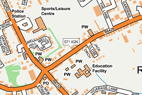 S71 4QN map - OS OpenMap – Local (Ordnance Survey) S71 4QN map - OS OpenMap – Local (Ordnance Survey)