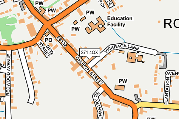 S71 4QX map - OS OpenMap – Local (Ordnance Survey) S71 4QX map - OS OpenMap – Local (Ordnance Survey)