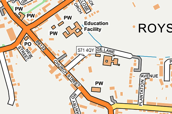 S71 4QY map - OS OpenMap – Local (Ordnance Survey) S71 4QY map - OS OpenMap – Local (Ordnance Survey)