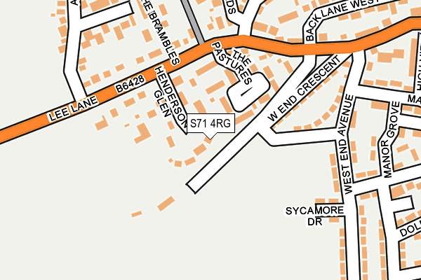 S71 4RG map - OS OpenMap – Local (Ordnance Survey) S71 4RG map - OS OpenMap – Local (Ordnance Survey)