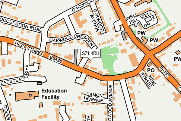 S71 4RH map - OS OpenMap – Local (Ordnance Survey) S71 4RH map - OS OpenMap – Local (Ordnance Survey)