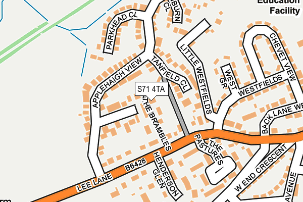 S71 4TA map - OS OpenMap – Local (Ordnance Survey) S71 4TA map - OS OpenMap – Local (Ordnance Survey)