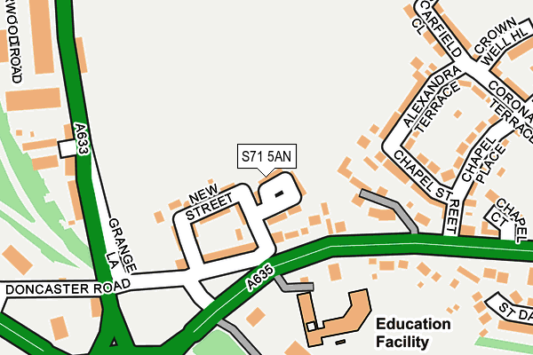 S71 5AN map - OS OpenMap – Local (Ordnance Survey) S71 5AN map - OS OpenMap – Local (Ordnance Survey)