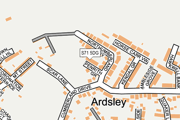 S71 5DG map - OS OpenMap – Local (Ordnance Survey) S71 5DG map - OS OpenMap – Local (Ordnance Survey)