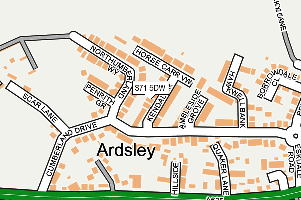S71 5DW map - OS OpenMap – Local (Ordnance Survey) S71 5DW map - OS OpenMap – Local (Ordnance Survey)