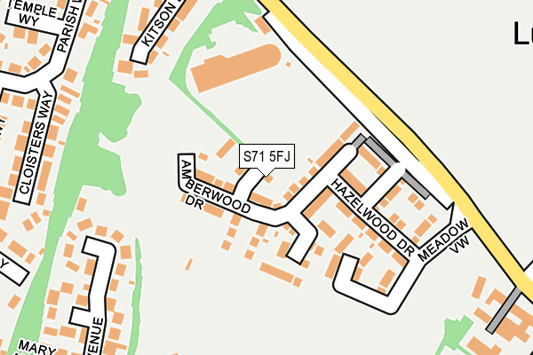 S71 5FJ map - OS OpenMap – Local (Ordnance Survey) S71 5FJ map - OS OpenMap – Local (Ordnance Survey)