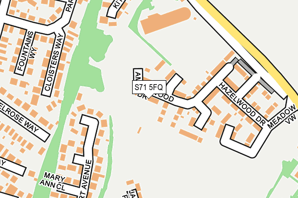 S71 5FQ map - OS OpenMap – Local (Ordnance Survey) S71 5FQ map - OS OpenMap – Local (Ordnance Survey)