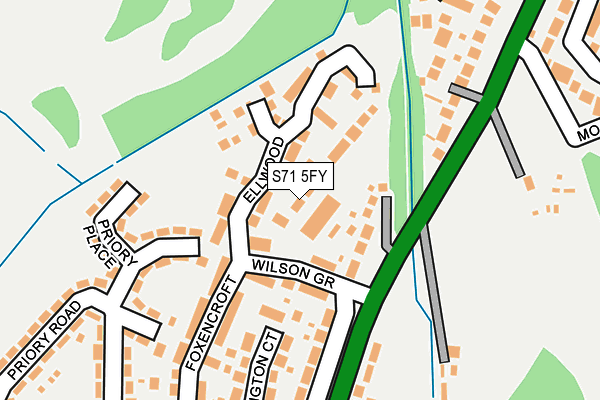 S71 5FY map - OS OpenMap – Local (Ordnance Survey) S71 5FY map - OS OpenMap – Local (Ordnance Survey)