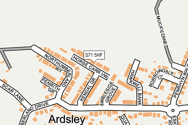 S71 5HF map - OS OpenMap – Local (Ordnance Survey) S71 5HF map - OS OpenMap – Local (Ordnance Survey)