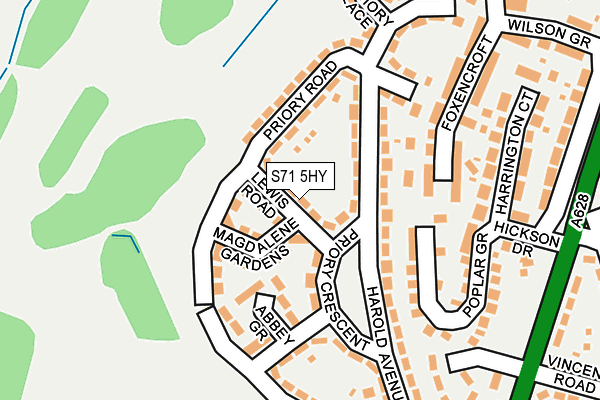 S71 5HY map - OS OpenMap – Local (Ordnance Survey) S71 5HY map - OS OpenMap – Local (Ordnance Survey)