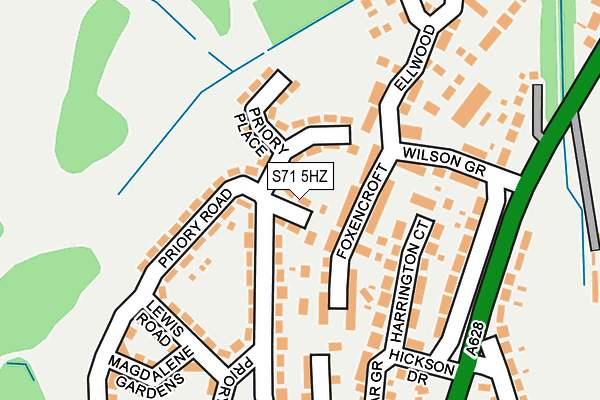 S71 5HZ map - OS OpenMap – Local (Ordnance Survey) S71 5HZ map - OS OpenMap – Local (Ordnance Survey)