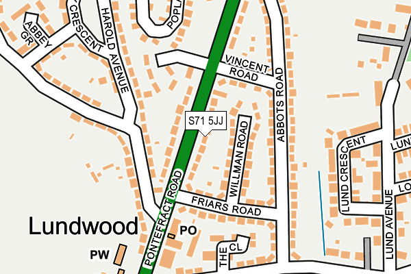 S71 5JJ map - OS OpenMap – Local (Ordnance Survey) S71 5JJ map - OS OpenMap – Local (Ordnance Survey)