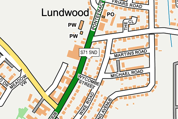 S71 5ND map - OS OpenMap – Local (Ordnance Survey) S71 5ND map - OS OpenMap – Local (Ordnance Survey)