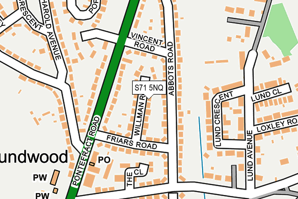 S71 5NQ map - OS OpenMap – Local (Ordnance Survey) S71 5NQ map - OS OpenMap – Local (Ordnance Survey)