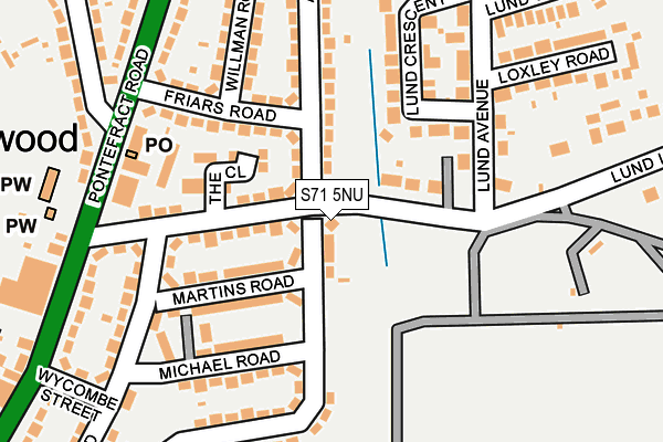 S71 5NU map - OS OpenMap – Local (Ordnance Survey) S71 5NU map - OS OpenMap – Local (Ordnance Survey)