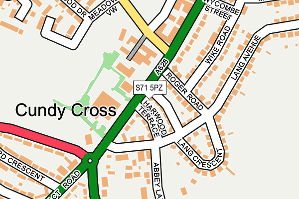 S71 5PZ map - OS OpenMap – Local (Ordnance Survey) S71 5PZ map - OS OpenMap – Local (Ordnance Survey)