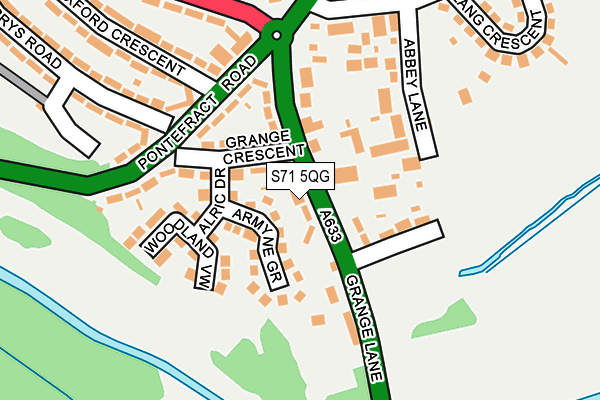 S71 5QG map - OS OpenMap – Local (Ordnance Survey) S71 5QG map - OS OpenMap – Local (Ordnance Survey)