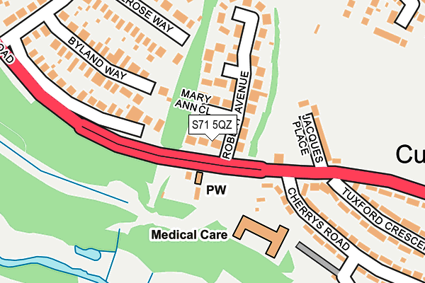 S71 5QZ map - OS OpenMap – Local (Ordnance Survey) S71 5QZ map - OS OpenMap – Local (Ordnance Survey)