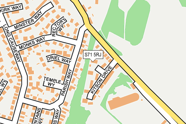 S71 5RJ map - OS OpenMap – Local (Ordnance Survey) S71 5RJ map - OS OpenMap – Local (Ordnance Survey)