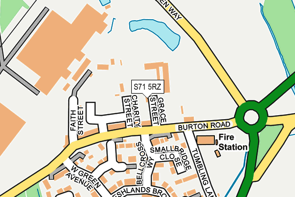 S71 5RZ map - OS OpenMap – Local (Ordnance Survey) S71 5RZ map - OS OpenMap – Local (Ordnance Survey)