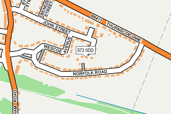 S72 0DD map - OS OpenMap – Local (Ordnance Survey) S72 0DD map - OS OpenMap – Local (Ordnance Survey)