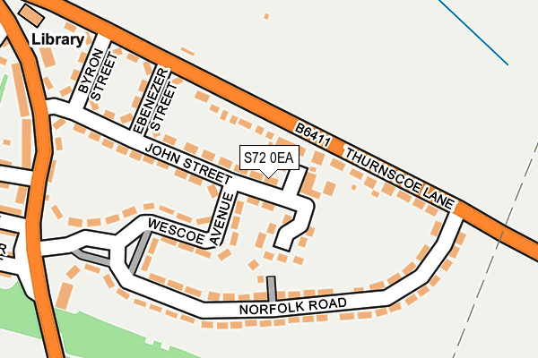 S72 0EA map - OS OpenMap – Local (Ordnance Survey) S72 0EA map - OS OpenMap – Local (Ordnance Survey)
