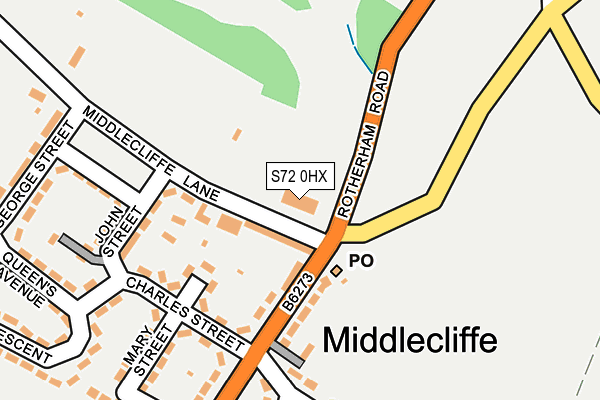 S72 0HX map - OS OpenMap – Local (Ordnance Survey) S72 0HX map - OS OpenMap – Local (Ordnance Survey)