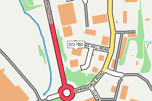 S72 7BQ map - OS OpenMap – Local (Ordnance Survey) S72 7BQ map - OS OpenMap – Local (Ordnance Survey)