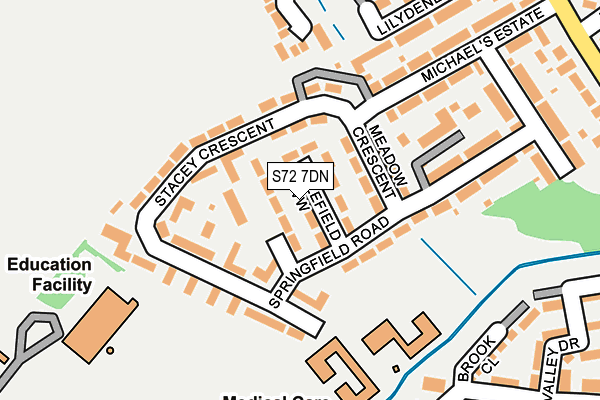 S72 7DN map - OS OpenMap – Local (Ordnance Survey) S72 7DN map - OS OpenMap – Local (Ordnance Survey)