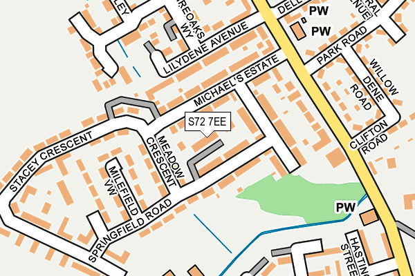 S72 7EE map - OS OpenMap – Local (Ordnance Survey) S72 7EE map - OS OpenMap – Local (Ordnance Survey)